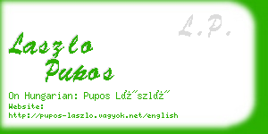 laszlo pupos business card